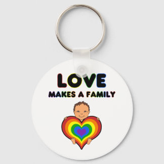 Love maakt een Family Tan Skin Sleutelhanger