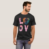 LOVE Macaws and Macaw Parrots Bird  Parrot Owners T-shirt (Voorkant volledig)