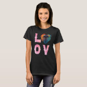 LOVE Macaws and Macaw Parrots Bird  Parrot Owners T-shirt (Voorkant volledig)