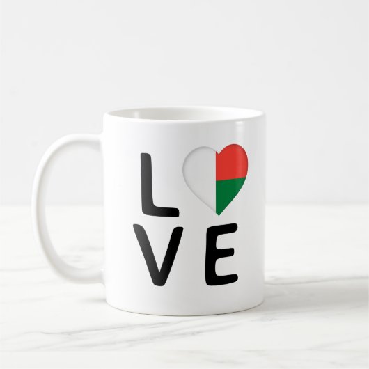 Love - Madagascar Flag Koffiemok (Links)