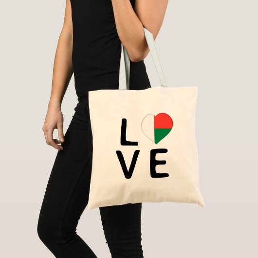 Love - Madagascar Flag Tote Bag (Voorkant (product))