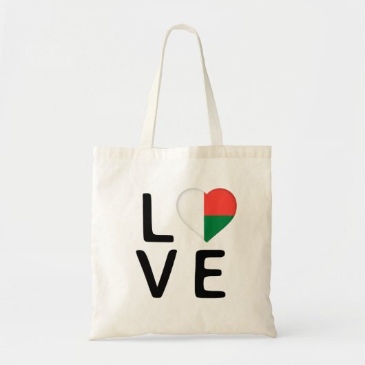 Love - Madagascar Flag Tote Bag (Voorkant)