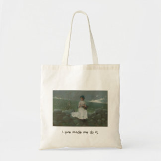 “Love Made Me Do It” Aesthetic Tote Bag – Vintage