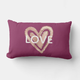 Love Magenta Blush Pink Heart Kussen