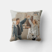 Love Magic | Modern Grunge Chalk Photo Overlay Kussen (Achterkant)