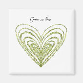 Love Magnet with green hart (Voorkant)
