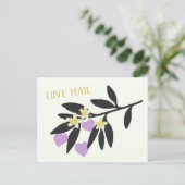 Love Mail ・ Valentijnsdag Hearts Branch Flowers Briefkaart (Staand voorkant)
