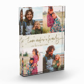Love Makes a Family Modern Script Crème Fotoblokken (Links)