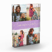 Love Makes a Family Modern Script Lemon Wisteria Fotoblokken (Links)