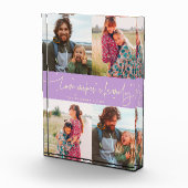 Love Makes a Family Modern Script Lemon Wisteria Fotoblokken (Rechts)