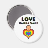 Love Makes A Family Tan Skin Baby Magnet (Voorkant / Achterkant)