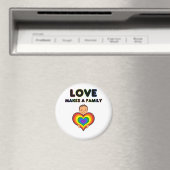 Love Makes A Family Tan Skin Baby Magnet (Insitu (Vaatwasser))