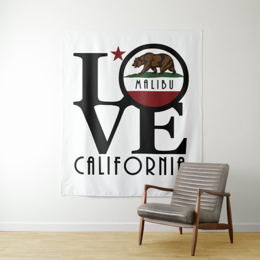 LOVE Malibu California Wandkleed (In situ)