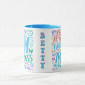 Love Mam Betty Word Cloud Ceramic Mok (Midden)