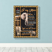 Love Mam | Brief aan mijn moeder Je bent de wereld Canvas Afdruk (Insitu (Houten vloer))