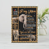 Love Mam | Brief aan mijn moeder Je bent de wereld Feestdagenkaart (Staand voorkant)