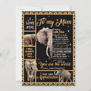 Love Mam Brief aan mijn moeder Je bent de wereld Feestdagenkaart