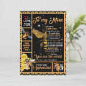 Love Mam | Brief aan mijn moeder Je bent de wereld Feestdagenkaart (Staand voorkant)