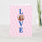 Love Mam Love Moeder Moderne Chic custom foto Kaart (Voorkant)