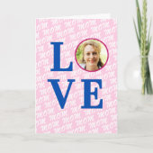 Love Mam Moeder Moderne Kiekfotokaart Kaart (Voorkant)