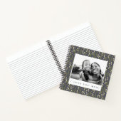 Love Mam Navy Floral Script Photo Writing Notitieboek (Binnen)