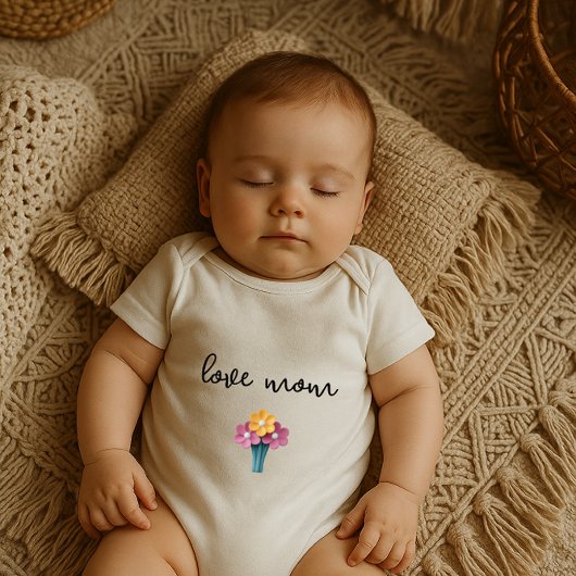 "Love mama" Baby body Romper
