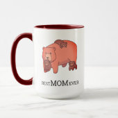 Love Mama Beer Bearing Baby Beer Cubs Personalized Mok (Links)