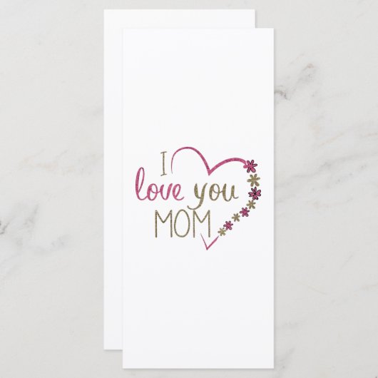 Love mama Moederdag Heart (Voorkant / Achterkant)