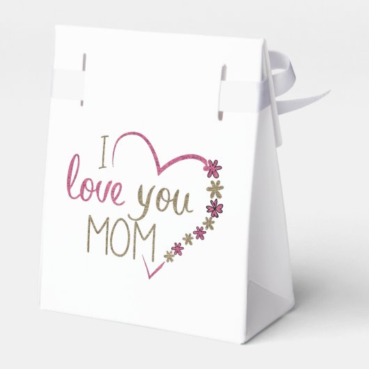 Love mama Moederdag Heart Bedankdoosjes (Achterkant)