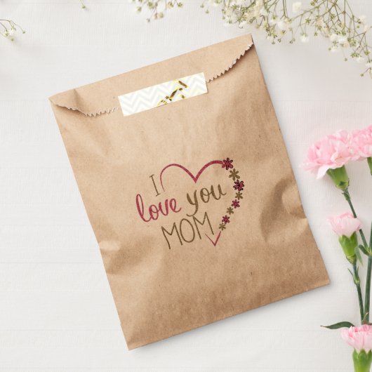Love mama Moederdag Heart Bedankzakje (Gezegeld)