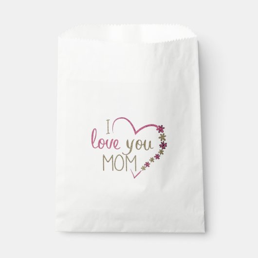 Love mama Moederdag Heart Bedankzakje (Voorkant)