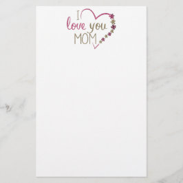 Love mama Moederdag Heart Briefpapier