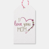 Love mama Moederdag Heart Cadeaulabel (Voorkant)
