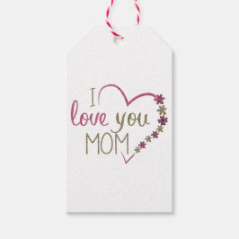 Love mama Moederdag Heart Cadeaulabel