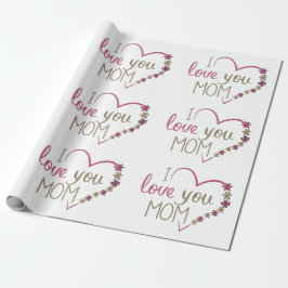 Love mama Moederdag Heart Cadeaupapier