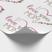Love mama Moederdag Heart Cadeaupapier (Hoek)