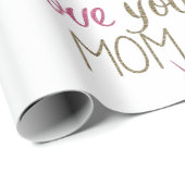 Love mama Moederdag Heart Cadeaupapier (Rol Hoek)