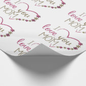 Love mama Moederdag Heart Cadeaupapier (Hoek)