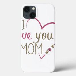Love mama Moederdag Heart Case-Mate iPhone Case