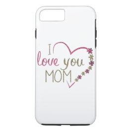 Love mama Moederdag Heart Case-Mate iPhone Case