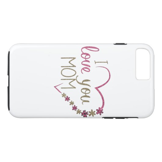 Love mama Moederdag Heart Case-Mate iPhone Case (Achterkant (Horizontaal))