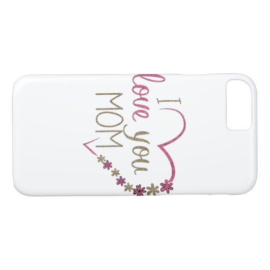 Love mama Moederdag Heart Case-Mate iPhone Case (Achterkant (Horizontaal))