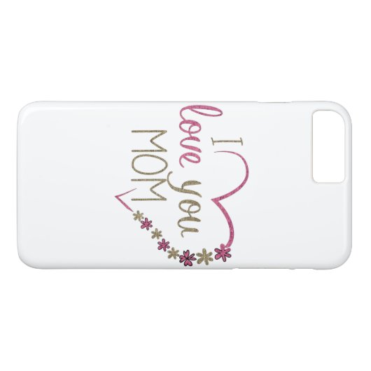 Love mama Moederdag Heart Case-Mate iPhone Case (Achterkant (Horizontaal))