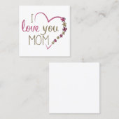 Love mama Moederdag Heart Contactkaartje (Voorkant / Achterkant)