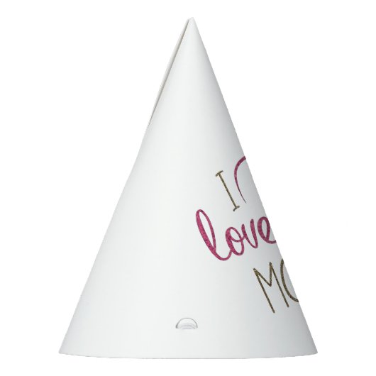 Love mama Moederdag Heart Feesthoedjes (Links)