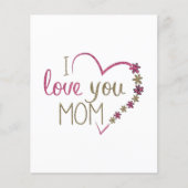 Love mama Moederdag Heart Flyer (Voorkant)