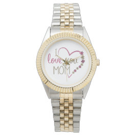 Love mama Moederdag Heart Horloge