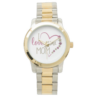 Love mama Moederdag Heart Horloge