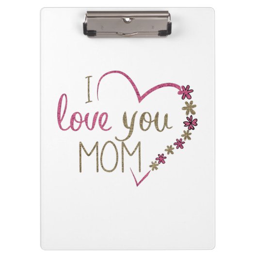 Love mama Moederdag Heart Klembord (Voorkant)