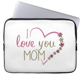 Love mama Moederdag Heart Laptop Sleeve